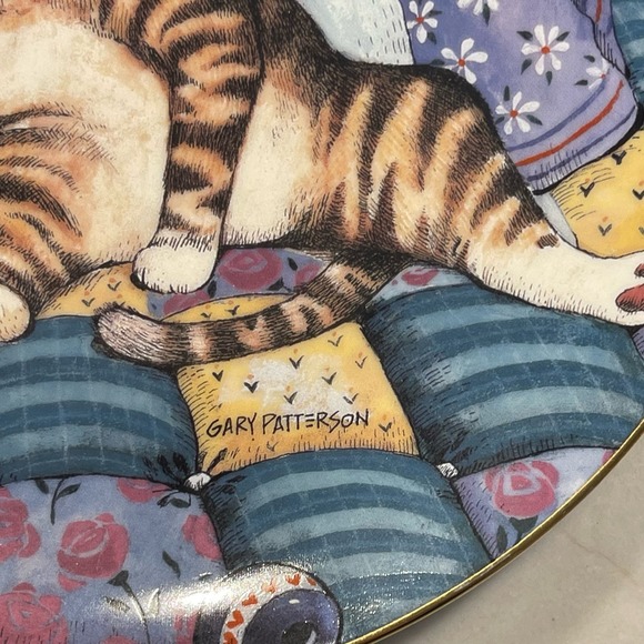 Cat Nap Comical Cats Gary Patterson Danbury Mint Collectors 1992 Plate - Picture 3 of 4